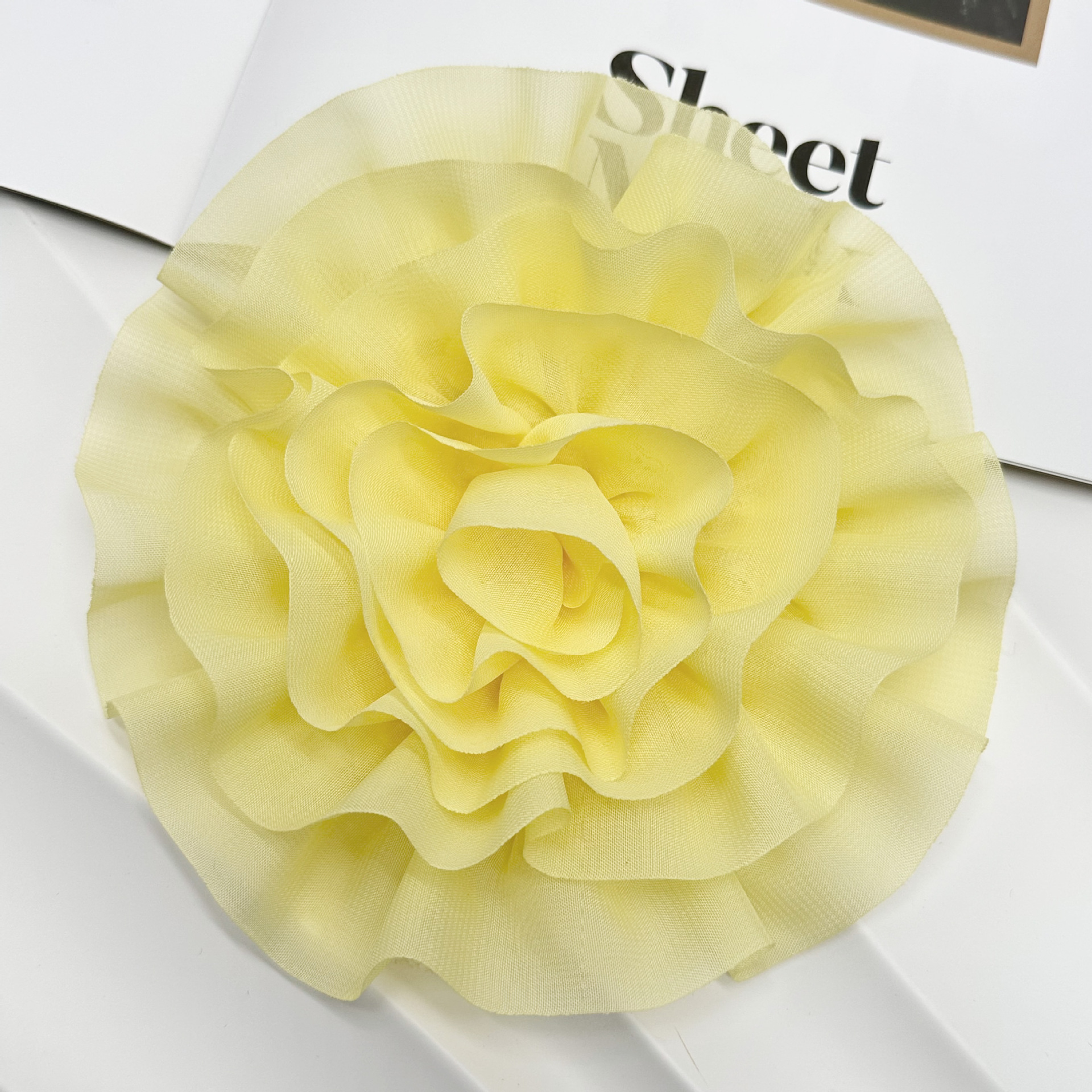 Nuevo 18cm mano multicapa tela estereoscópica gran flor fiesta vestido vestido flor de pecho accesorios accesorios de flores