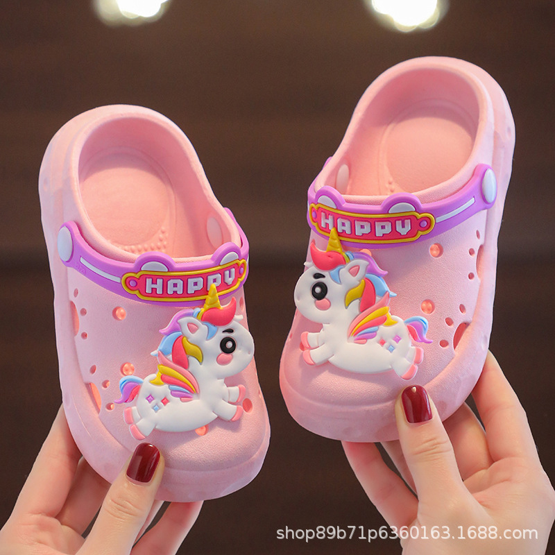 Children's Slippers for Boys and Girls, Summer Bathing Indoor Bathroom Baby Home Non-Slip Clogs for Toddlers and Young Children