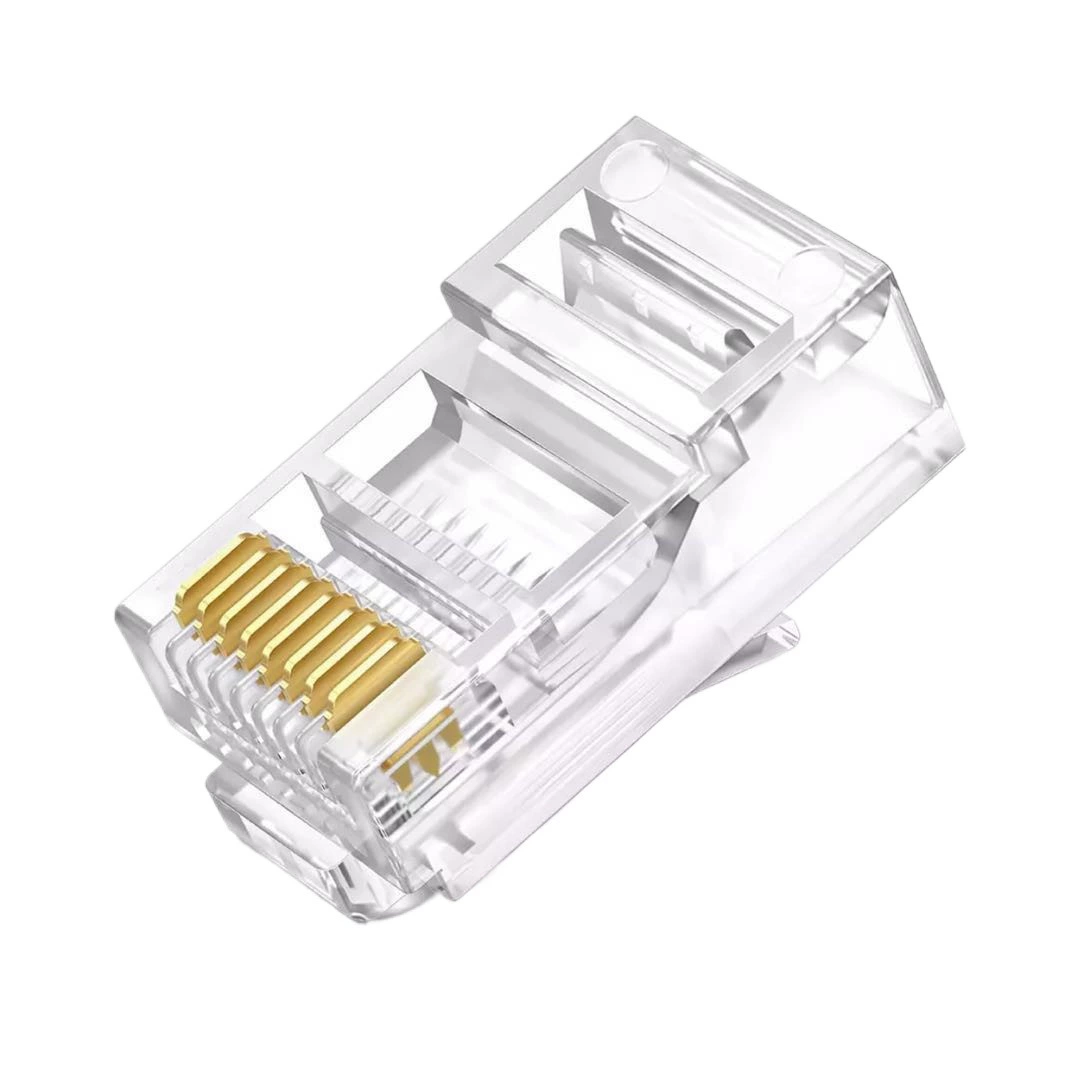 超五类散装8P8C Crystal head Network RJ45 кристаллический разъем 100 Мбит/с сверхпять категорийной сетевой кабельный кристаллический разъем