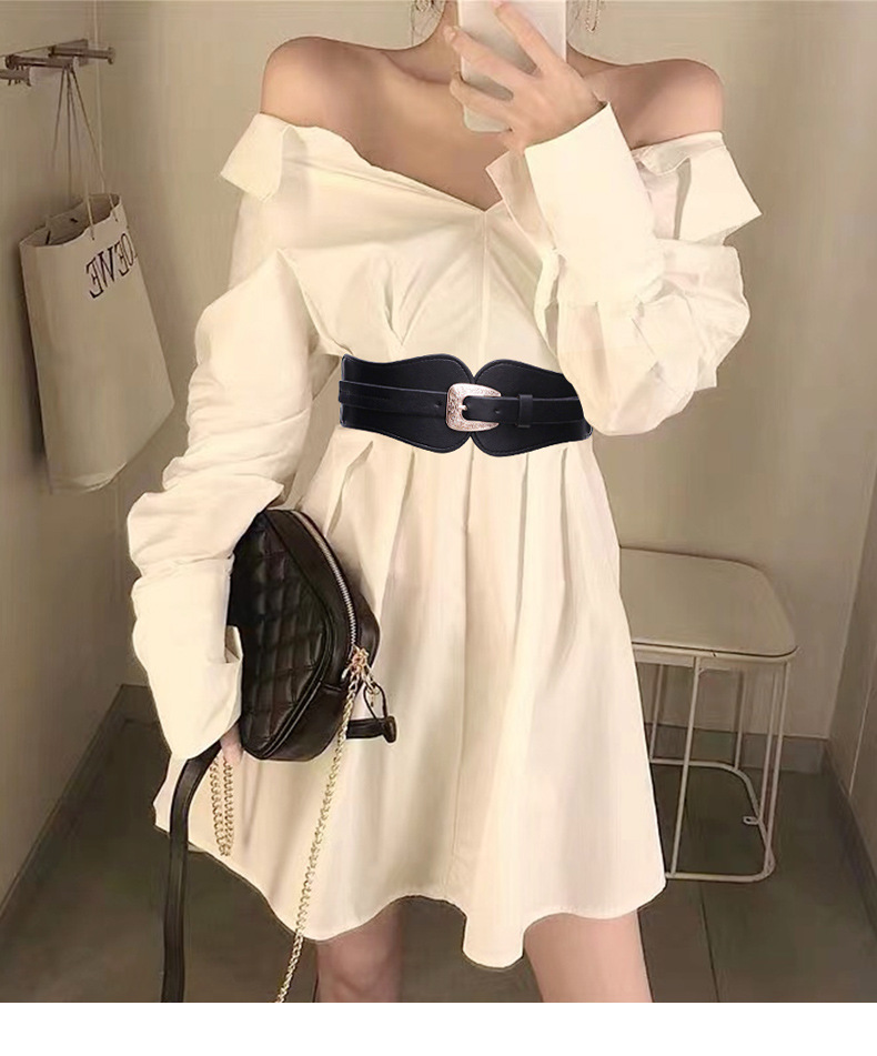 150g Weight Corset Belt Classification Women'S Gender New Square Pin Buckle Belt Women's Decorative Girdle Elastic Belt Wholesale
