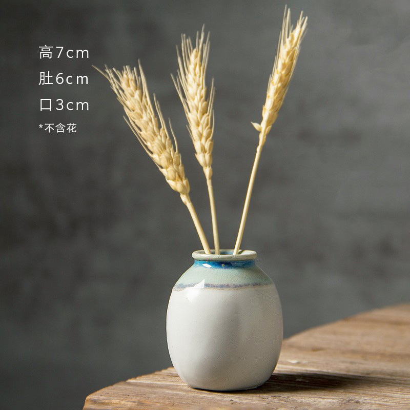 景德镇创意ins风迷你陶瓷小花瓶插干鲜花摄影道具文艺摆件马卡龙|undefined
