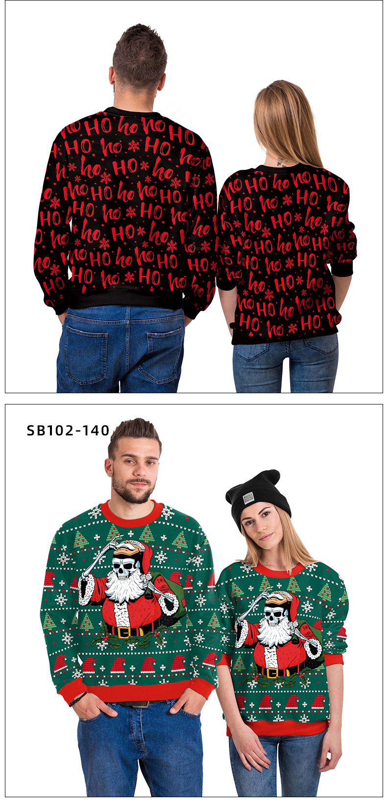 Pull De Noël Unisexe NEWISTAR - Col Rond, Manches Longues - Taille S à XXL - 100% Acrylique Doux