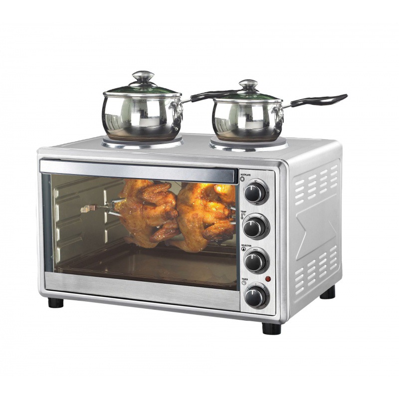 60L blanco de gran capacidad automático multifunción visual sin aceite para hornear horno de comercio exterior hogar inteligente