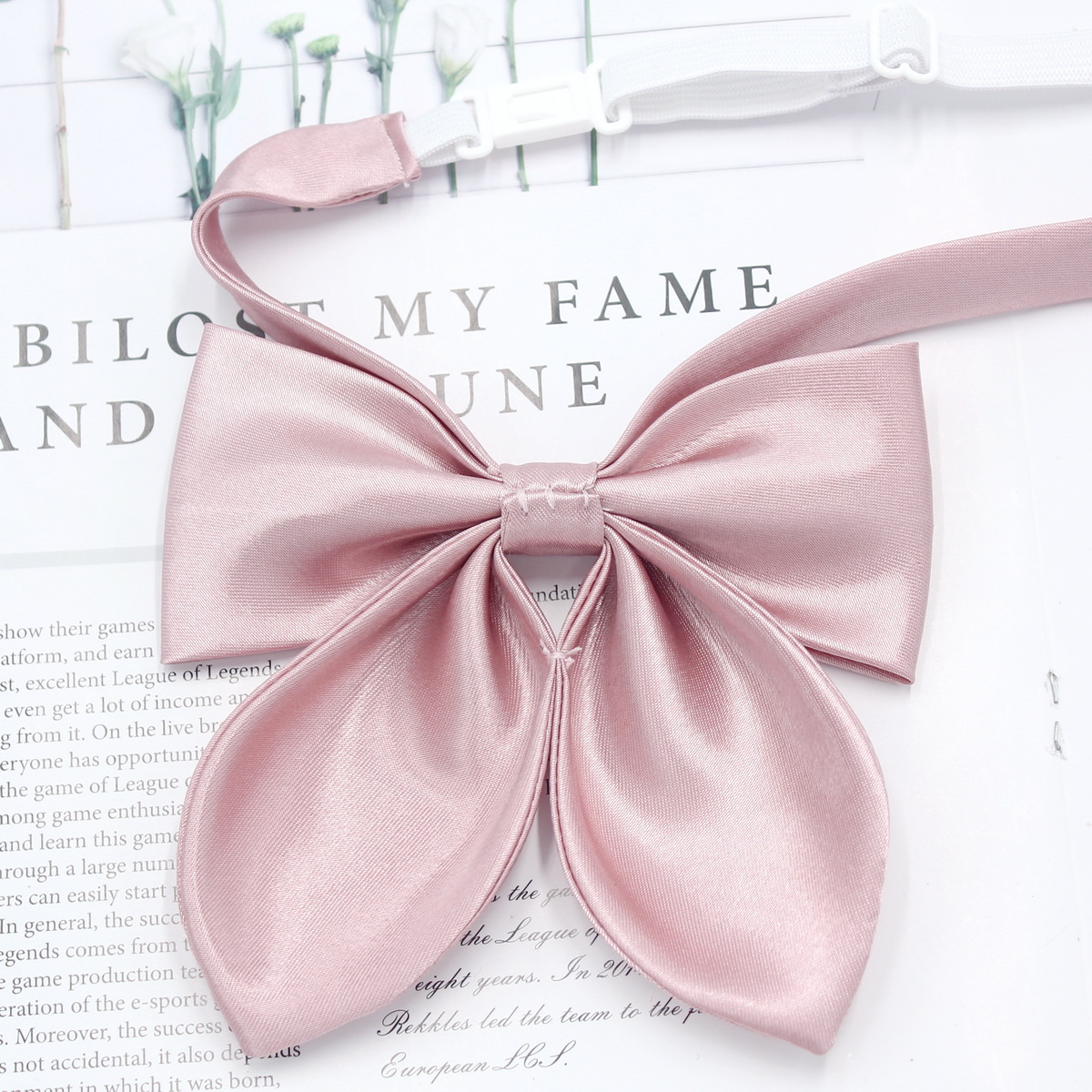 Pajarita de oreja de conejo de color sólido con lazo intermitente femenino nuevo estilo coreano estilo universitario jk uniforme pajarita accesorios de traje de marinera