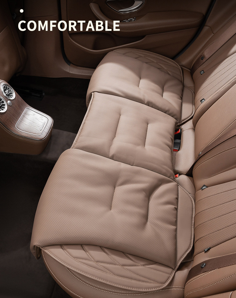 Napa Leather Car Seat Cushion, In-Car Seat Cover, Breathable for All Seasons, Suitable for Mercedes-Benz, Bmw, Audi, Summer Seat Cushion Cover