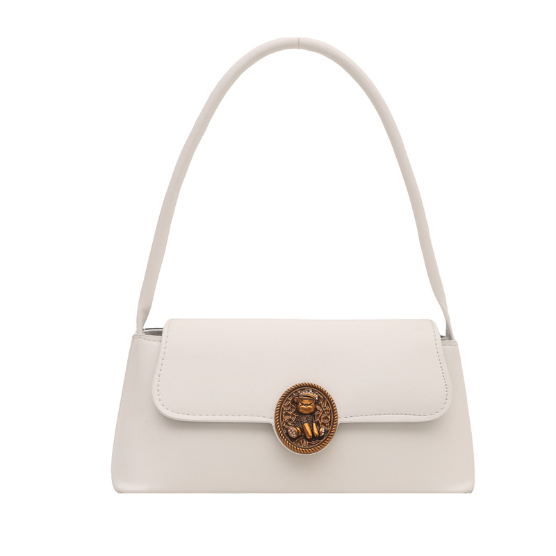 Bolsos retro de estilo extranjero para mujeres otoño y invierno 2024 nueva moda literaria bolsas de brazo de diseño de nicho bolsas de hombro