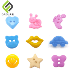 Plastic buttons children baby dress decoration buttons DIY handmade sweater T-shirt hat clothing colorful two-eye buttons