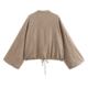 BM & MD & ZA New Women's Fashion New Chinese Style Lace-up Crewneck Short Jacket Fashion Joker 0607