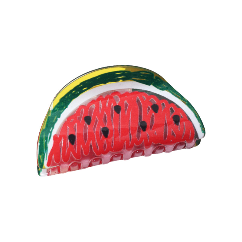 Clip de agarre de la serie de frutas de acrílico coreano, tendencia de moda personalizada, horquilla de tiburón, accesorios para el cabello, sombreros