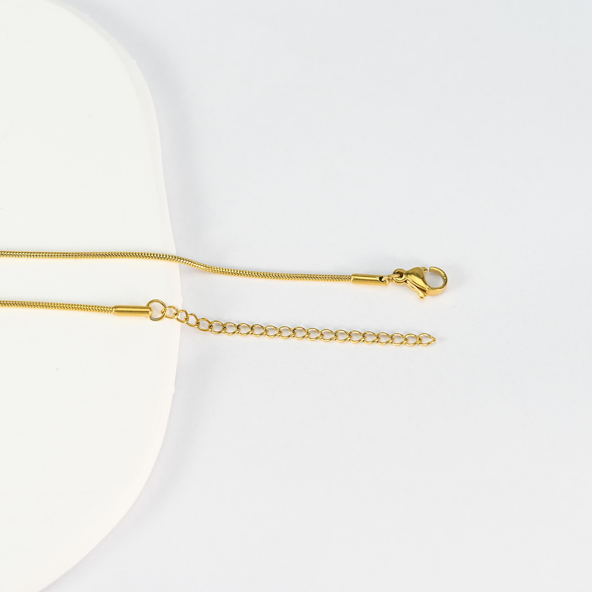 Cross-border stainless steel round snake chain vacuum gold-plated snake bone chain titanium steel necklace men's simple personality clavicle chain wholesale