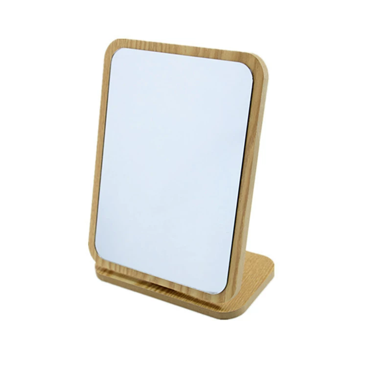Retro wooden table rotating mirror, internet celebrity