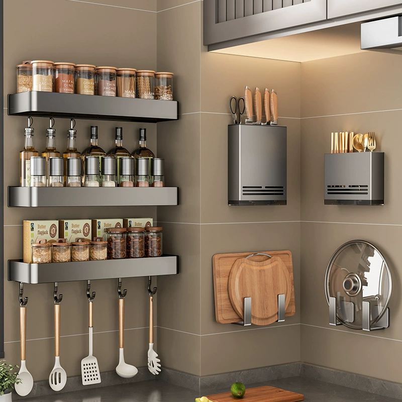 Wall-mounted Storage Rack Multi-tier No-drill Kitchen from Yomiego