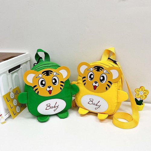 Mini Dual Shoulder Bag for Kindergarten  New Leisure Nylon Cute Tiger Dual Shoulder Backpack Factory Bulk