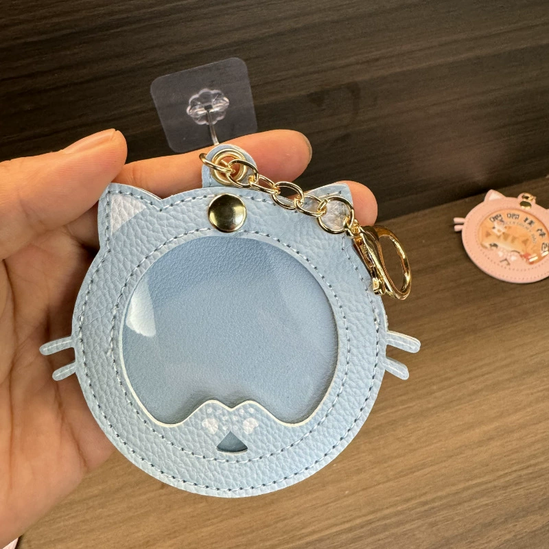 П pendant драгоценная мышка-котик, PVC и кожа с металлической пряжкой, диаметр 58/75 мм