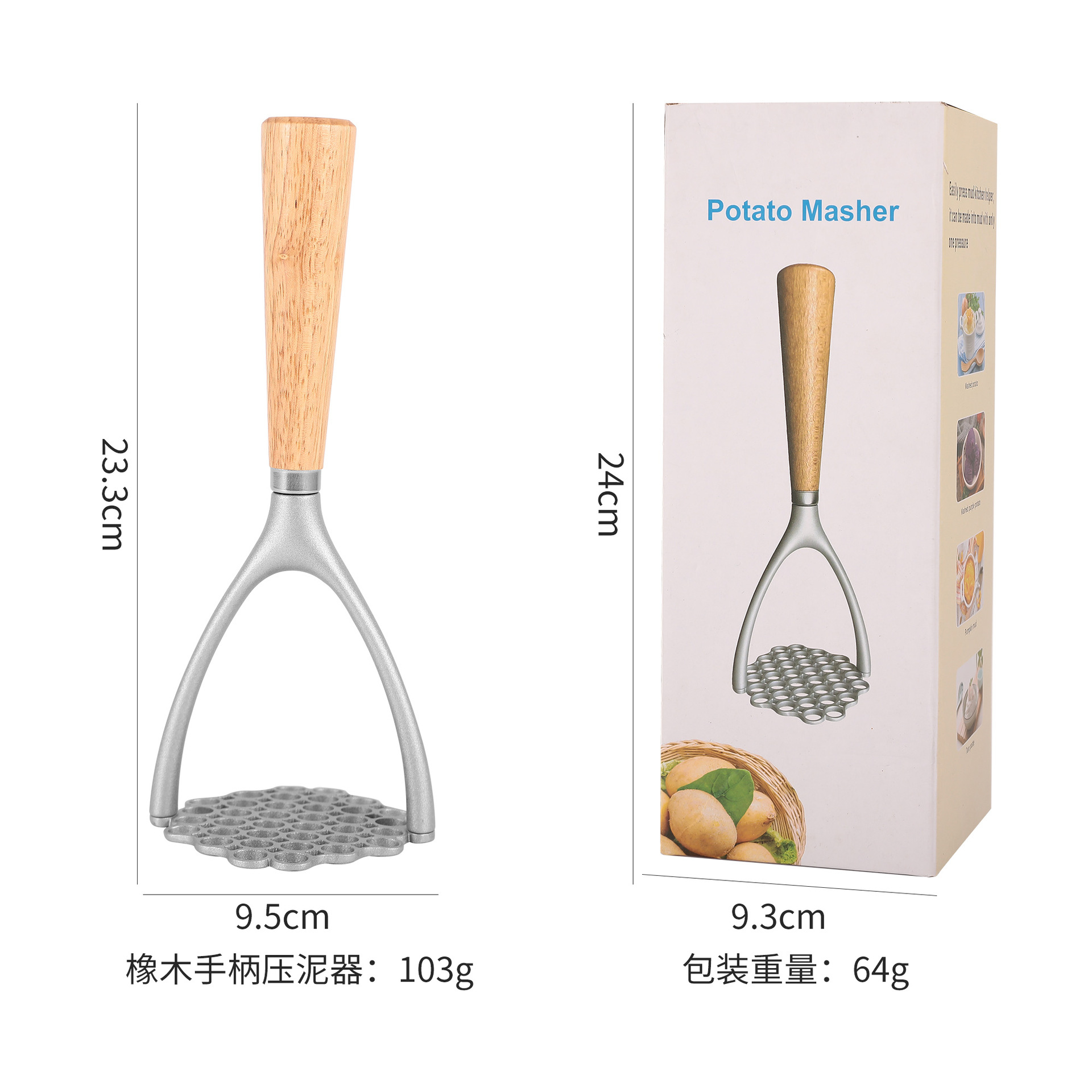 Prensa de Papas de Aleación de Aluminio en Existencia, Triturador de Papas, Utensilio de Cocina, Prensa para Puré de Papas