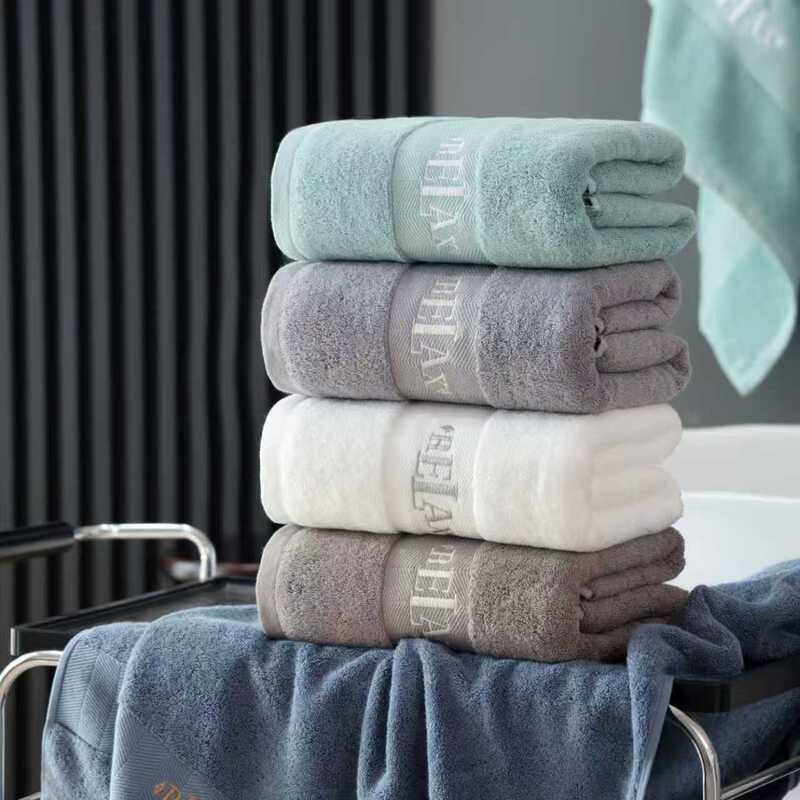 Cross-Border Bath Towel, Absorbent and Quick-Drying, Five-Star Hotel Towel, Spa Center Sports Towel, Fitness Bath Wrap Towel, Pure Cotton