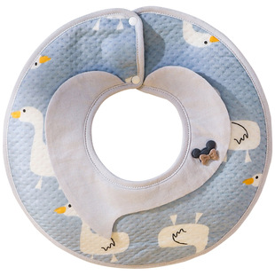 Children's cartoon eating bib for new born, waterproof scarf, combed cotton 5