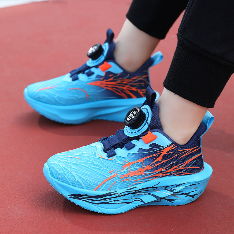 Zapatillas Deportivas de Malla con Cierre Giratorio para Niños Ligera Transpirable y Amortiguadora image 2
