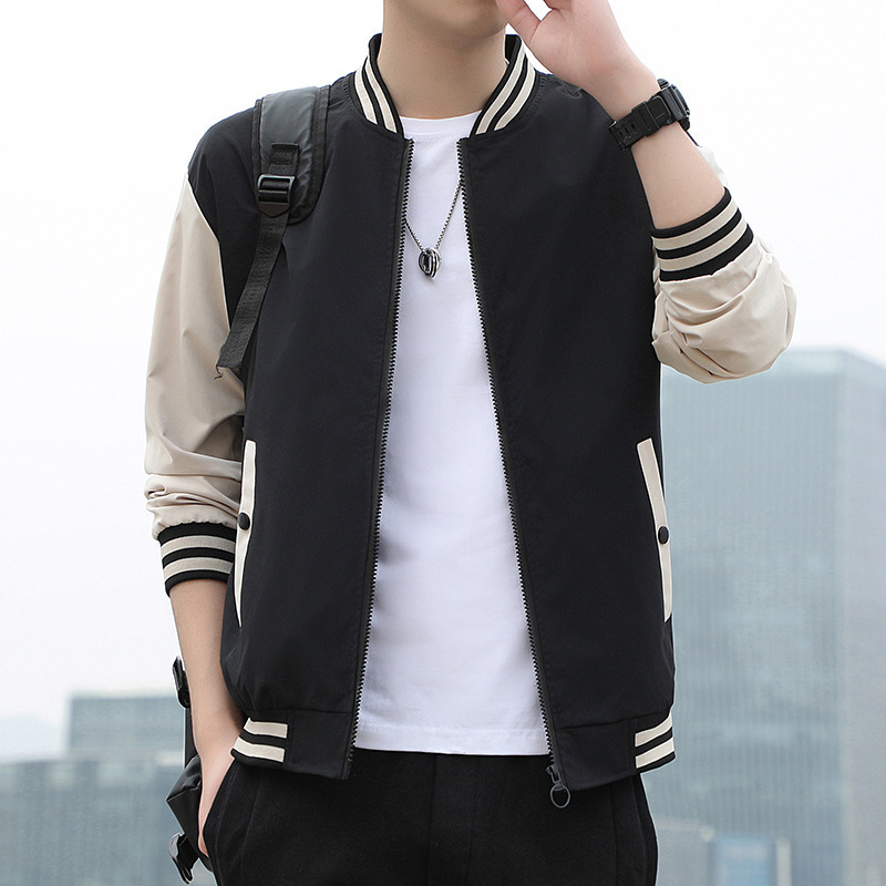 2022 primavera y otoño nueva chaqueta hombre deportivo casual chaqueta de béisbol aumentado suelto chaqueta de moda juvenil impresa LOGO