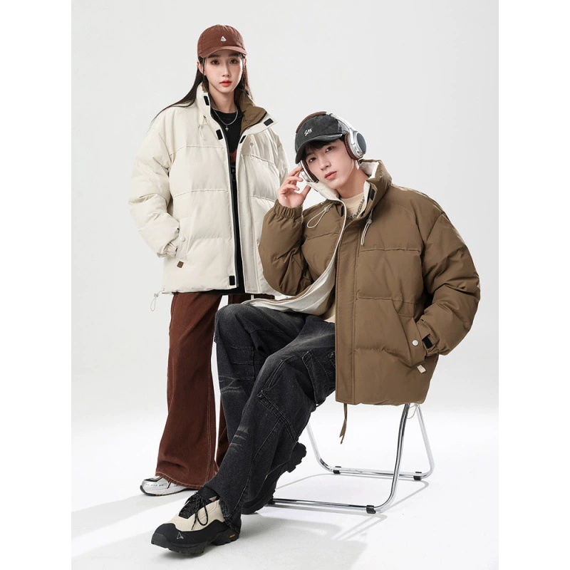 Новая свободная нишкая повседневная корейская версия куртки с воротником зимой 2023 года утолщенная, ветрозащитная и ветрозащитная хлопчатобумажная одежда