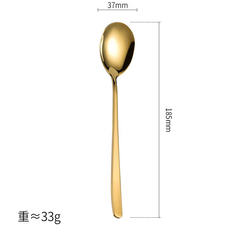 不锈钢韩式勺叉高颜值家用餐具长柄饭勺调羹勺酒店餐叉甜品勺批发|undefined