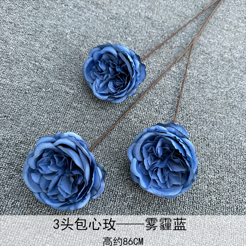 Artificial Rosa sola franela Rosa flor artificial boda decoración del hotel decoración del hogar arreglo de flores flor artificial Rose