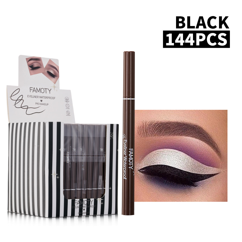 Color eyeliner FAMOTY non-blooming Eyeliner Liquid long-lasting quick-drying waterproof eyeliner lying silkworm pen Cosmetics Wholesale