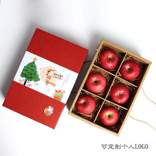 Christmas Apple Packaging Box Orange Persimmon Pomegranate Year of the Snake New Year Gift Box Fruit Portable Box 6/8/12 Pack