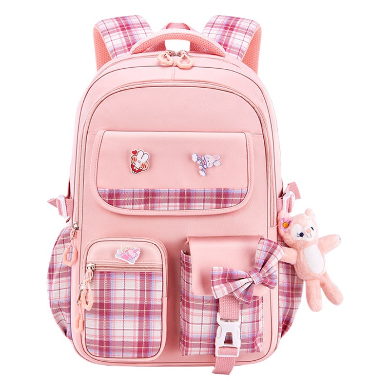 Transfronteriza nueva mochila de protección de la columna vertebral ligera de gran capacidad resistente al desgaste resistente a las manchas dulce niños Escuela Primaria estudiante mochila al por mayor