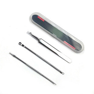 Blackhead Removal Needle Set, Acne Removal, Acne Beauty Tool Three-Piece Set, Household Steel Needle Four-Piece Set Wholesale