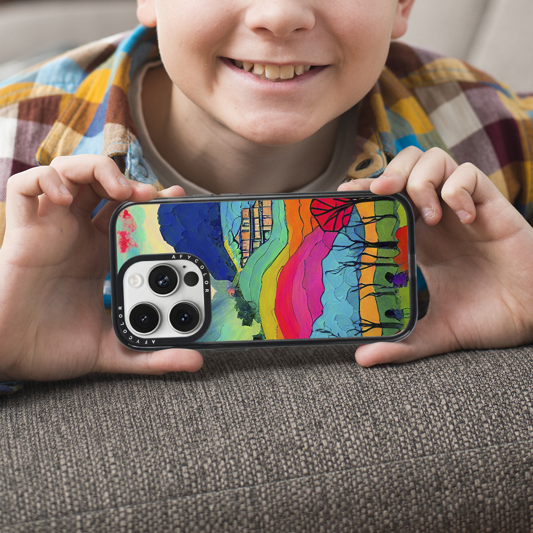 Magnetic Black iPhone Case, Compatible with iPhone 15 and 14