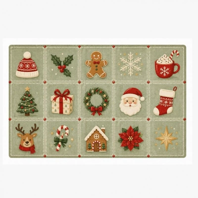 for use in the bathroom | Avtomobil döşəmə paspasları - fy0707pans0629christmas-19-4060cm-crystal-velvet