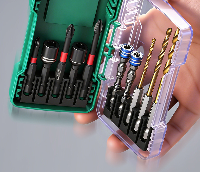 Accessory bits, cross-head strong magnetic electric screwdriver set, specialized high-hardness magnetic ring, hand drill bit, hexagonal adapter