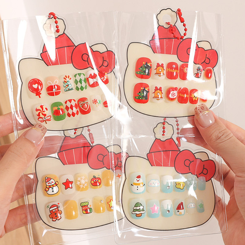 Cross-Border Children's Nail Stickers, Christmas Fake Nail Stickers, Cute Cartoon Little Girl Nail Stickers, Nail Art Stickers Cross-Border Children's Nail Stickers, Christmas Fake Nail Stickers, Cute Cartoon Little Girl Nail Stickers, Nail Art Stickers