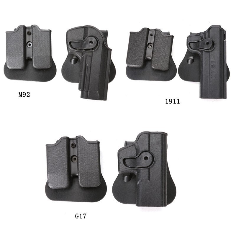 (2개) GLOCK G17 빠른 다이얼 전술 나무 케이스 회전 나무 케이스 플라스틱 나무 케이스 CS 장비 국경 폭발