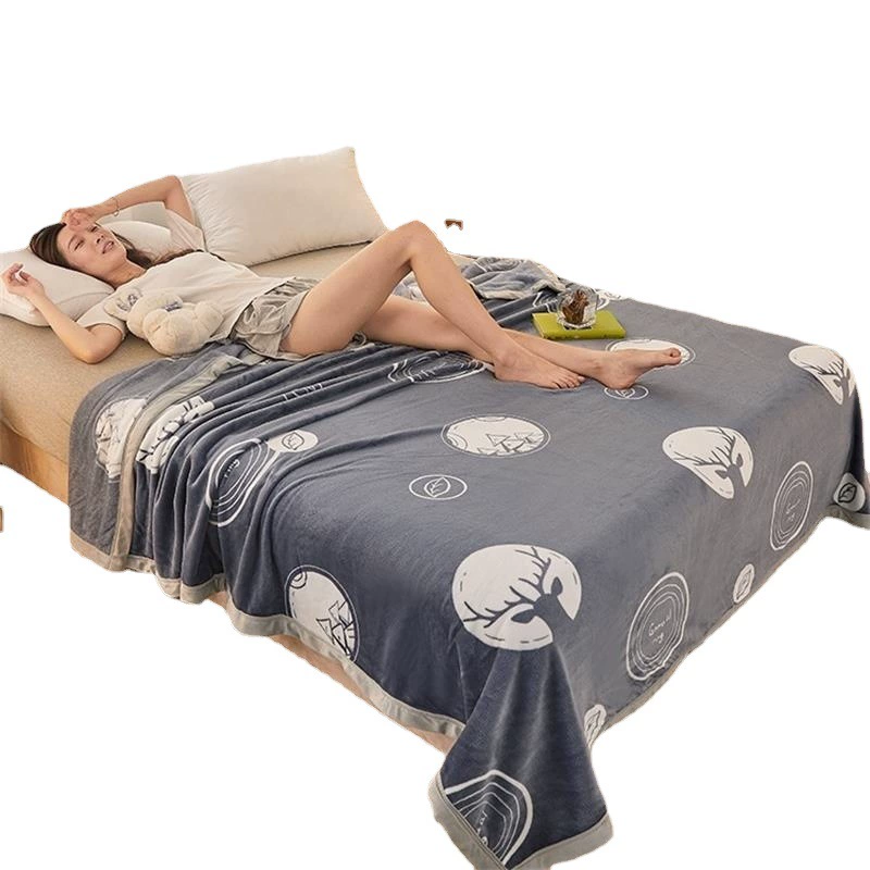 Молочное бархатное одеяло детское утолщенное теплое фланелевое одеяло ворсовое одеяло диван одеяло подарок оптом