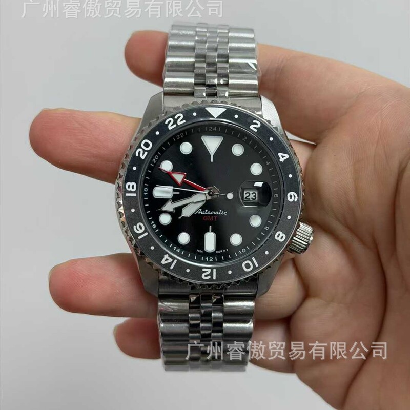 Foreign Trade Jinggong No. 5 GMT Functional Fashionable High-Quality Stainless Steel Advanced Luminous Diving Mechanical Watch SSK001K1 Foreign Trade Jinggong No. 5 GMT Functional Fashionable High-Quality Stainless Steel Advanced Luminous Diving Mechanical Watch SSK001K1