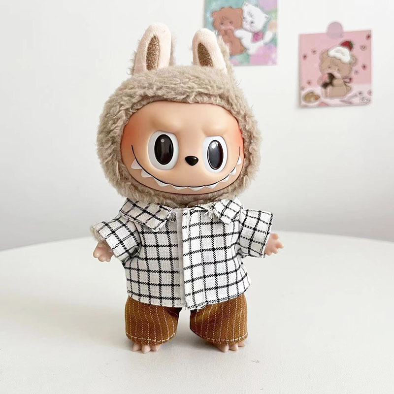 ソースメーカーのみの服】17cmペンダント ラブブ服 ブラインドボックス ラブブ人形 人形服 クールブラック カラフル|undefined