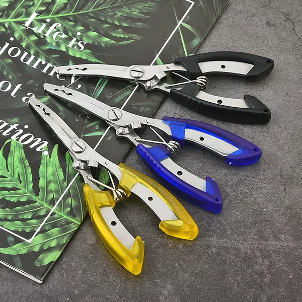 Stainless Steel Fishing Pliers, Outdoor Fishing Lure Pliers, Curved Nose Pliers, Fishing Line Cutters, Multi-functional Fishing Pliers
