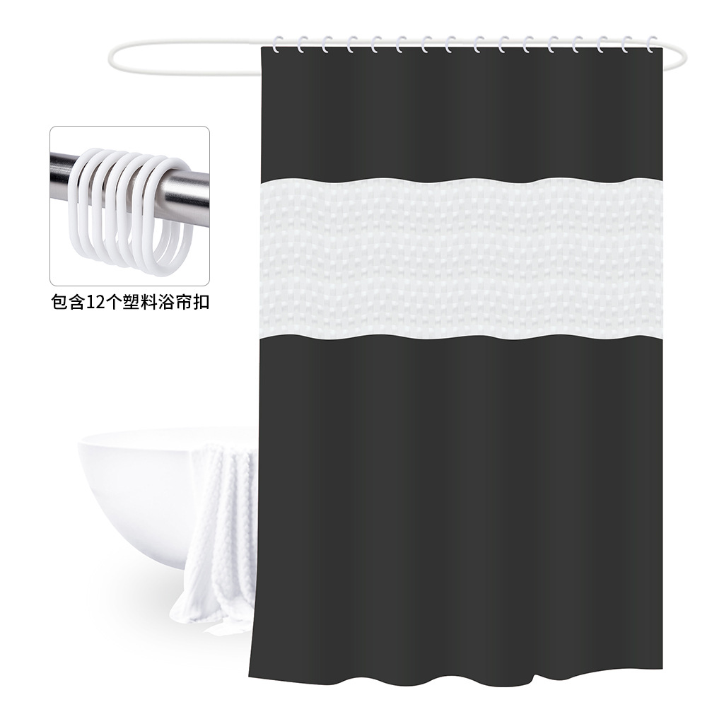 180*200 cortina de baño de empalme engrosada con hebilla PEVA cubierta de baño Cortina de ducha de partición de baño impermeable y a prueba de moho