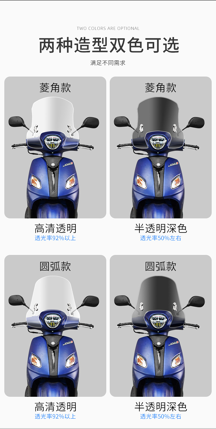 Suitable for Yamaha Qiaoge I125 Special Windshield Pedal Front Windshield Uu Universal Windshield Windproof