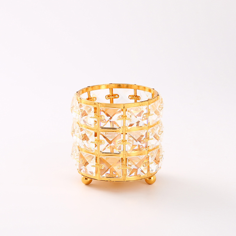 Nordic INS estilo de escritorio decoración maquillaje cepillo Cubo de almacenamiento cubo titular de la pluma de cristal modelo de hierro decoración de la habitación