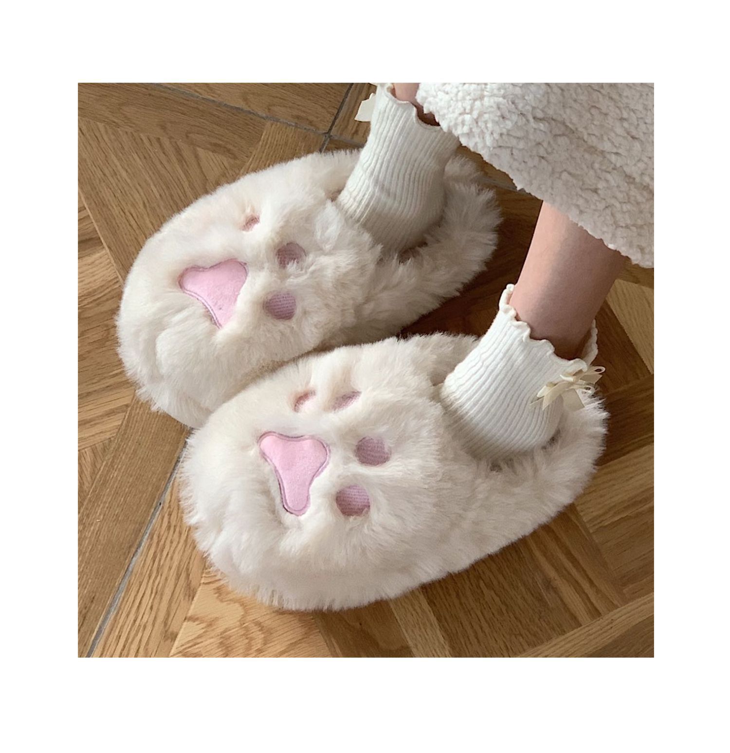 Women's Fashion Cat's Paw Round Toe Cotton Slippers display picture 3