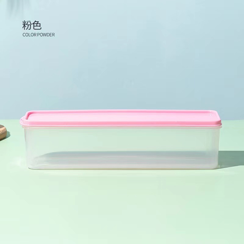 長方形の麺の箱の台所の収納箱の冷蔵庫のアイスクリームの冷凍の新鮮な箱の透明な蓋の雑穀の収納箱|undefined