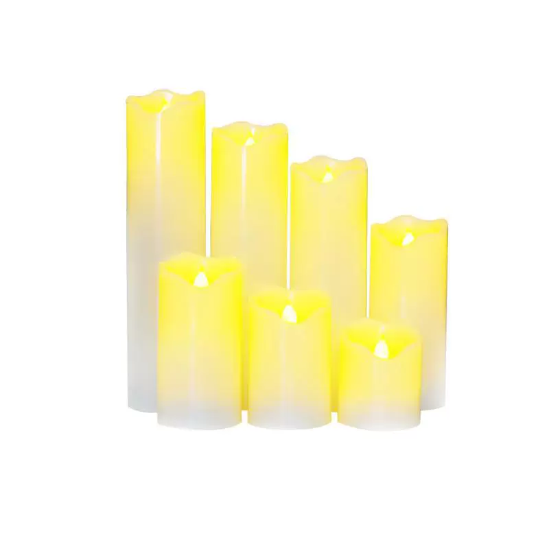 Paraffin Electronic Candle, Flickering LED Flame, CR2032 Battery, Multiple Heights