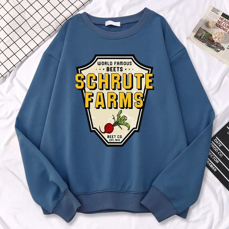 Simple Winter Women's Pullover Hoodie with the World-Famous Schrute Farm Crop Print