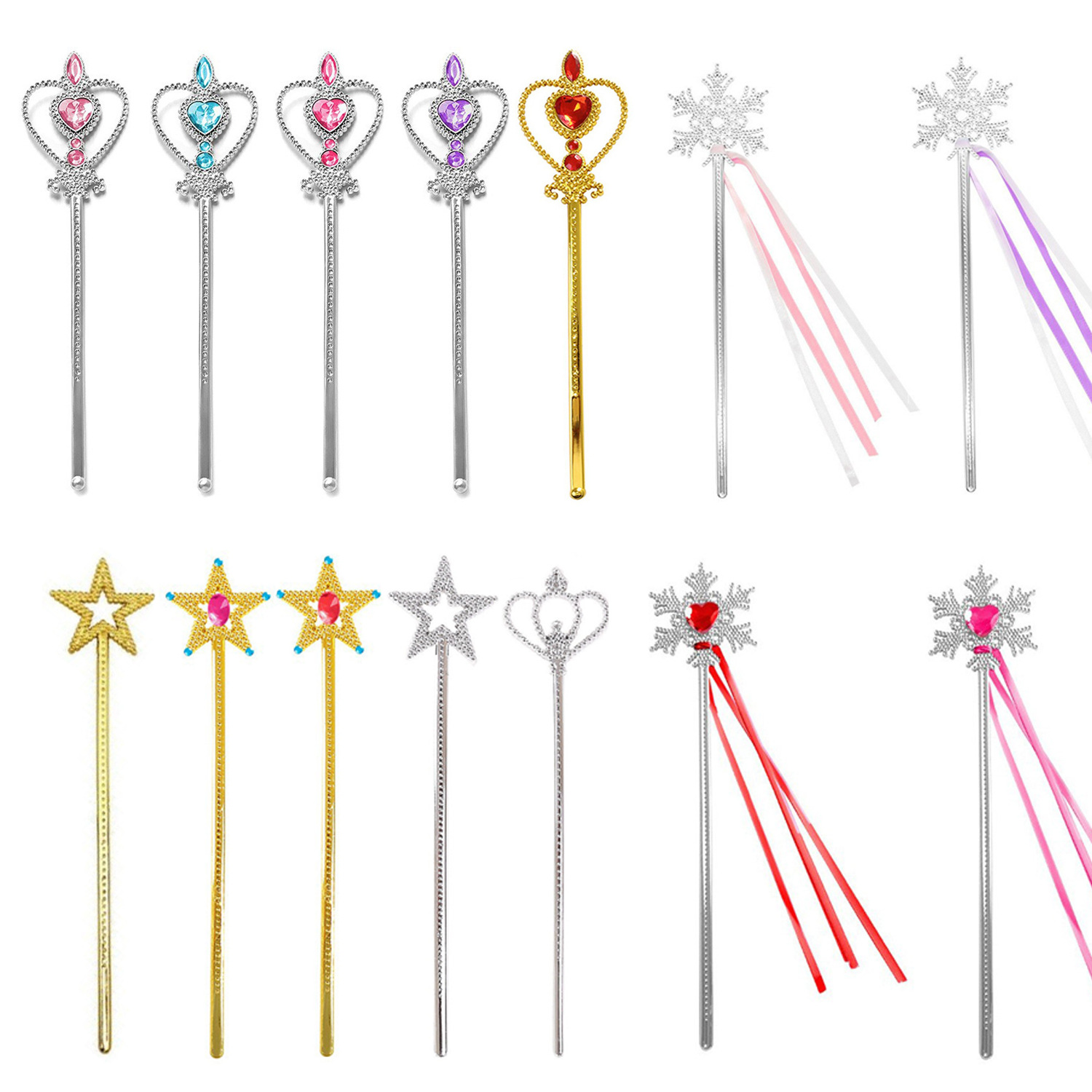 Single Magic Wand Scepter Wholesale Children's Hair Accessories Frozen Princess Crown Headband Scepter Baby Girl