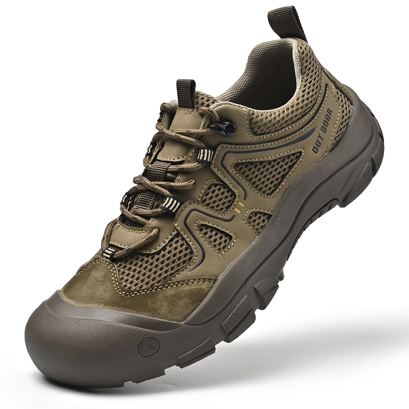 Zapatos deportivos transfronterizos para hombres 2025 nuevos zapatos de montaña al aire libre de malla transpirable para hombres zapatos grandes antideslizantes para hombres