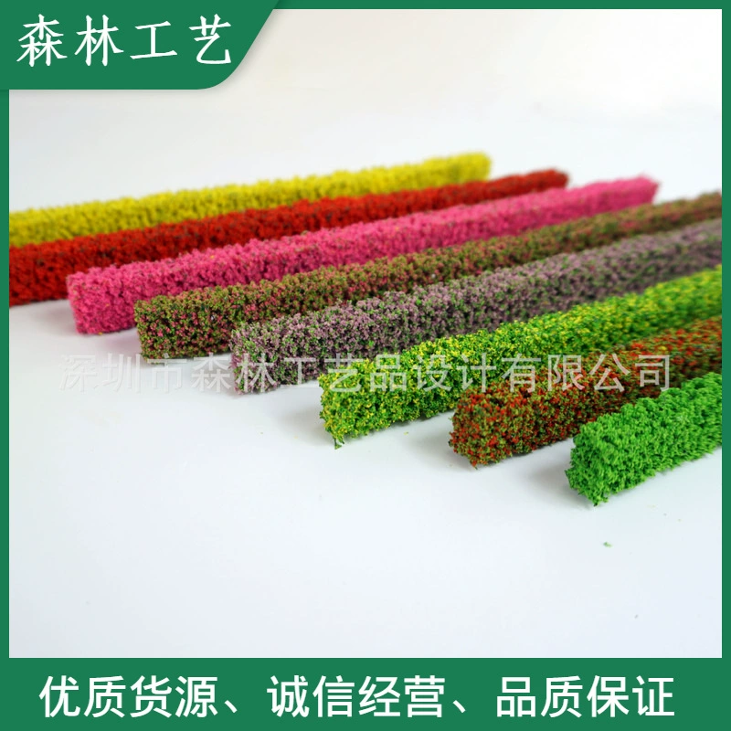 5 шт Моделирование украшения газона моделирование мини губка кустарник цветочный кластер длинная Кустарниковая полоска пятицветная упаковка