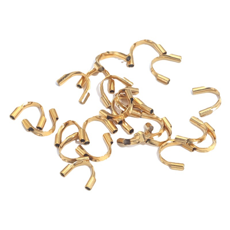 Acero inoxidable accesorios de bricolaje en forma de U herradura hebilla pulsera collar cadena cuentas de oro cola hebilla hecha a mano accesorios de joyería de bricolaje